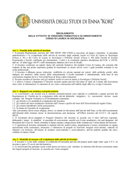 Sociologia - Universit&agrave; degli studi Kore