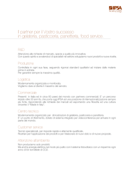 Il partner per il Vostro successo in gelateria, pasticceria, panetteria
