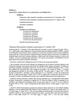scheda n&deg;2 anzianita` assicurativa e anzianita` contributiva