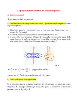Le propriet&agrave; fondamentali del campo magnetico