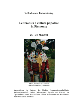 Letteratura e cultura popolare in Piemonte - Homepage.ruhr