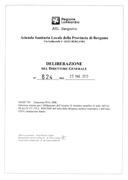 delibera n. 624 del 25/05/2012 - Azienda Sanitaria Locale di Bergamo