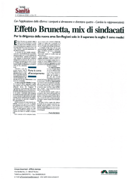 Eﬂ`etto Brunetta, mix di sindacati