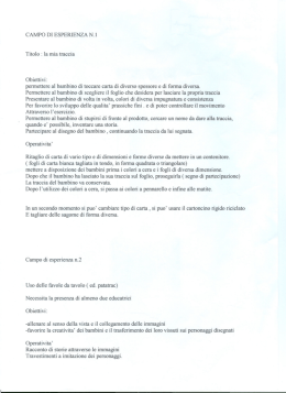 Sezione divezzi "la mia traccia"
