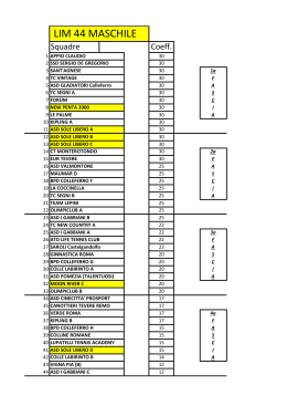 LIM 44 MASCHILE - Asd I GAbbiani