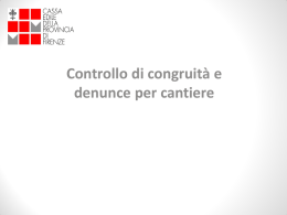 Presentazione Congruit&agrave; MUT