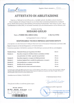 ATTESTATO DI ABILITAZIONE
