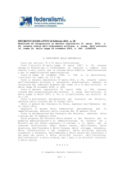DECRETO LEGISLATIVO 24 febbraio 2012 , n. 20