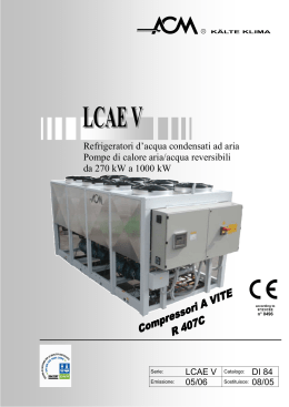Refrigeratori d`acqua condensati ad aria Pompe di calore aria/acqua