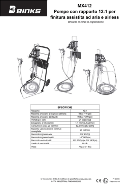 MX412 Pompe con rapporto 12:1 per finitura assistita ad aria e airless