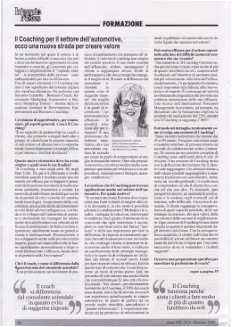 Il coaching per il settore dell`automotive, ecco