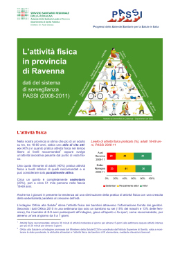 L`attività fisica in provincia di Ravenna