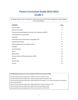 Parent Curriculum Guide 2013-2014 Grade 5