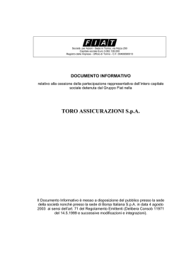 TORO ASSICURAZIONI SpA