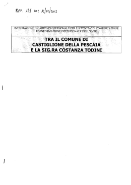 Integrazione incarico professionale per l`attivit&agrave; di comunicazione ed