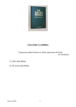 LEGGERE LA BIBBIA