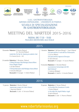 MEETING DEL MARTED&igrave; 2015-2016 www.robertofarinionlus.org