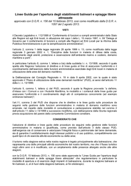 Linee Guida per l`apertura degli stabilimenti