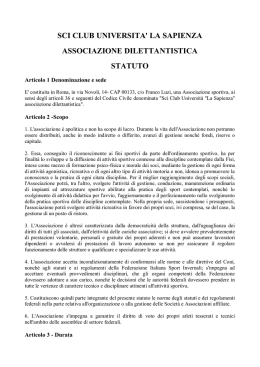 Statuto - Sci Club Universit&agrave; La Sapienza