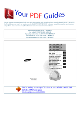 Operating instructions SAMSUNG SCC-B5300GP