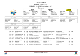 CALENDARIO Stagione 2013 - 2014 PULCINI 2° ANNO 6c6 primav