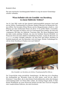 Die Verbindungen des Schlosses Sternberg im Grabfeld mit Schloss