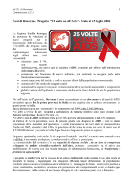 Ausl di Ravenna- Progetto “25 volte no all`Aids”- Stato al 12