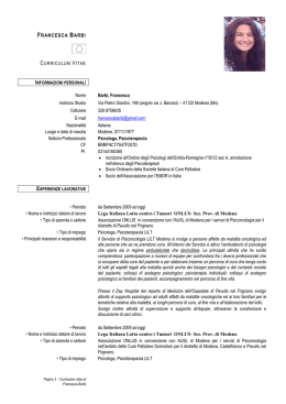 Curriculum Vitae in formato europeo
