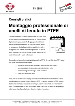 Consigli pratici Montaggio professionale di anelli di tenuta in PTFE