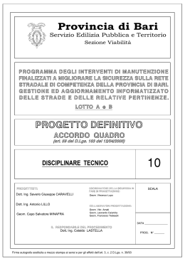 TAV 10 - Disciplinare tecnico