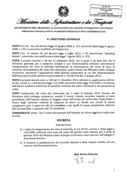 Gennaio 2014 - Ministero delle infrastrutture e dei trasporti