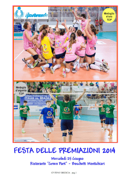 CP FIPAV BRESCIA pag.1 - Federazione Italiana Pallavolo