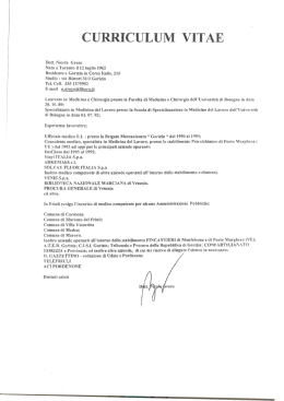 Curriculum vitae Dott.Nicola Greco