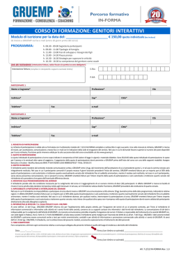 SCARICA e INVIA il modulo di adesione.