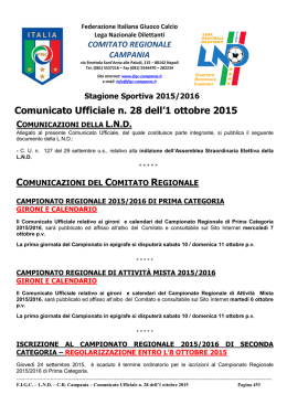cu 28 2015-2016 - Comitato Regionale Campania