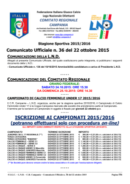 cu 36 2015-2016 - Comitato Regionale Campania