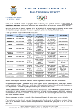 Manifesto corsi avviamento sport
