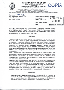 autorizz. del 24.02.2014 prot. n. 3766