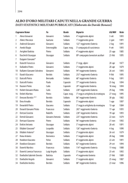 Scarica l`elenco dei militari caduti nella Grande Guerra