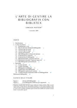 L`arte di gestire la bibliografia con biblatex
