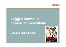normativa Elen Catastini, Public Affair Manager Ratiopharm Italia Srl