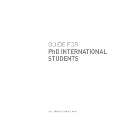 GUIDE FOR PhD INTERNATIONAL STUDENTS