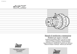 Manuale di installazione e manutenzione Riduttori