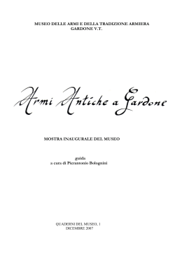 MUSEO DELLE ARMI E DELLA TRADIZIONE ARMIERA GARDONE