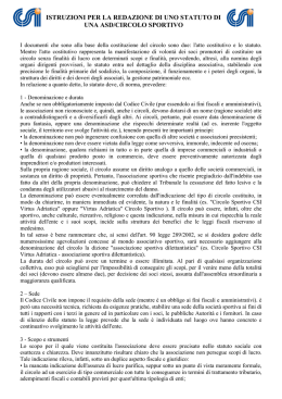 Istruzioni compilazione Statuto