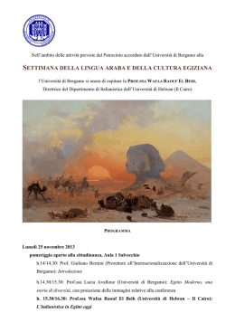 Settimana della lingua araba e della cultura egiziana