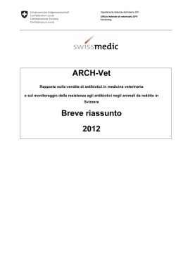 Breve riassu ARCH-Vet Breve riassunto 2012