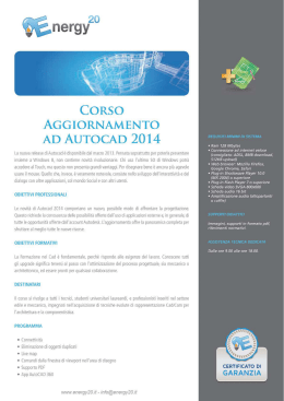 CORSO AGGIORNAMENTO AD AUTOCAD 2014