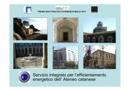 Servizio integrato per l`efficientamento energetico dell` Ateneo
