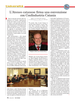 L`Ateneo catanese firma una convenzione con Confindustria Catania